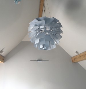 Light fixing on a new house by Building Contractor