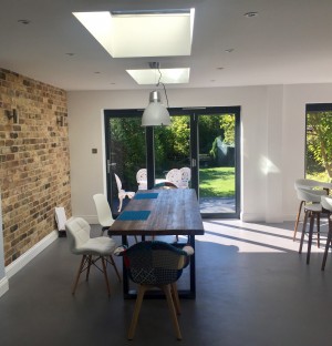 Large dining room leading to the garden