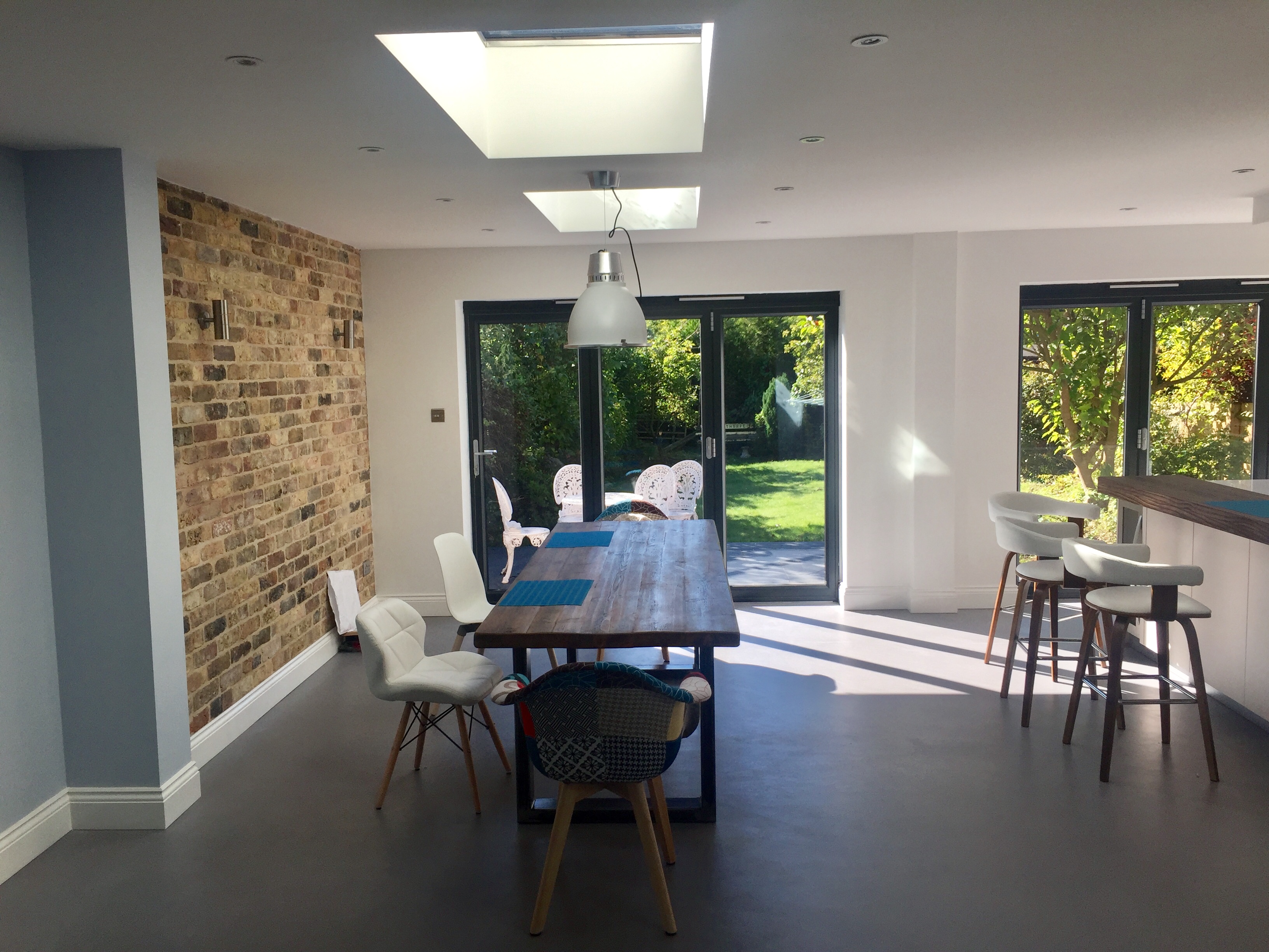 Large dining room leading to the garden