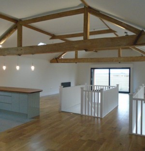 New build with exposed beams