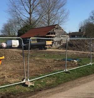 Fenced area where a new build will be